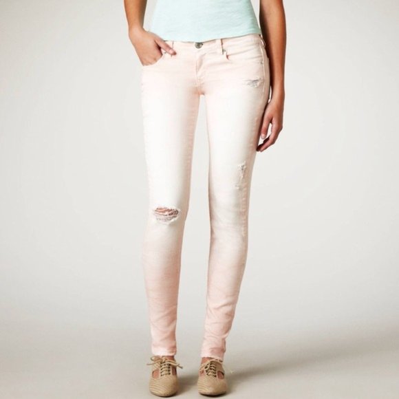 American Eagle Pink Tiedye Jeggings - Picture 1 of 6